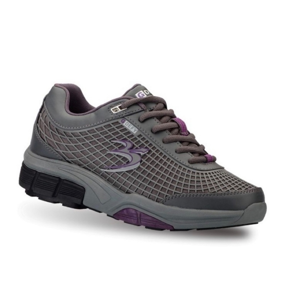 Gravity Defyer Versoshock Trampoline Flexnet II Gray Purple Woman's 9‎ Comfort